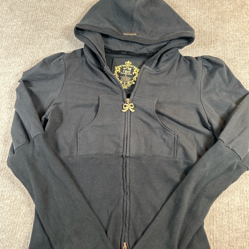 Marc Ecko Black Hoodie with Gold Details